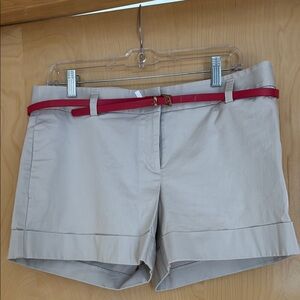 Express Tan Bermuda Shorts with Tailored Design